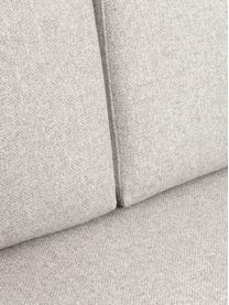 Chaise longue con piedini in metallo Fluente, Rivestimento: 80% poliestere, 20% ramiè, Struttura: legno di pino massiccio, Piedini: metallo verniciato a polv, Tessuto beige, Larg. 202 x Prof. 85 cm, schienale a sinistra