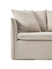 Sofa Mila (2-osobowa), Tapicerka: 100% poliester Dzięki tka, Stelaż: drewno sosnowe, płyta pil, Jasnoszara tkanina, S 190 x G 85 cm