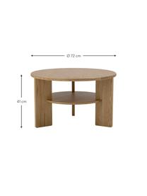 Tavolino rotondo in legno Lourdes, Pannello di fibra a media densità (MDF), Legno, Ø 72 cm