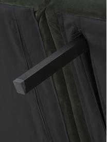 Samt-Schlafsofa Perugia, Bezug: Polyester Der hochwertige, Füße: Metall, lackiert, Samt Waldgrün, B 198 x T 95 cm