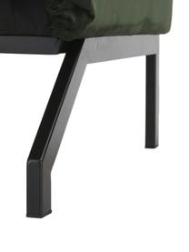 Divano letto in velluto Perugia, Rivestimento: poliestere Il rivestiment, Piedini: metallo verniciato, Velluto verde bosco, Larg. 198 x Prof. 95 cm