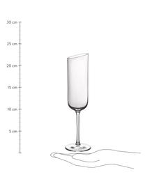 Copas flauta de champán NewMoon, 4 uds., Vidrio, Transparente, Ø 5 x Al 23 cm, 170 ml