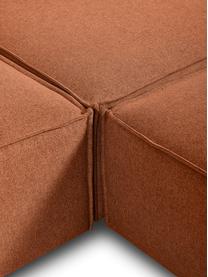 Modulares XL-Ecksofa Lennon, Bezug: 100% Polyester Der strapa, Gestell: Massives Kiefernholz, FSC, Füße: Kunststoff, Webstoff Terrakotta, B 329 x H 68 cm, Eckteil rechts