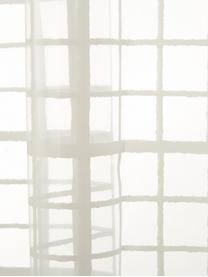 Cortina de baño corta Porto, semitransparente, Blanco, gris, An 180 x L 180 cm