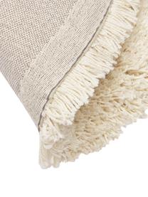 Runder flauschiger Hochflor-Teppich Ayana, gepunktet, Flor: 100% Polyester, Beige, Schwarz, Ø 140 cm (Größe M)