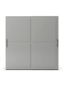 Modulová šatní skříň s posuvnými dveřmi Charlotte, šířka 200 cm, různé varianty, Šedá, Interiér Basic, Š 200 x V 200 cm