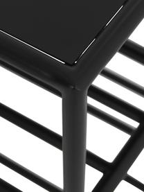 Kovový regál na topánky Bench, Potiahnutý kov, Čierna, Š 65 x V 50 cm