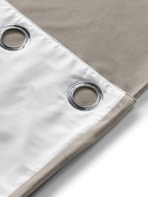 Rideau occultant en velours avec œillets Rush, 2 pièces, 100 % polyester (recyclé), Gris, larg. 135 x long. 260 cm