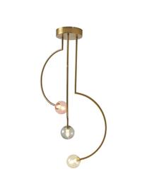 Lámpara de techo Aglaia, Anclaje: metal recubierto, Dorado, tonos pastel, Ø 45 x Al 81 cm