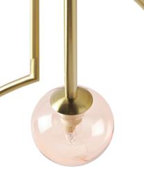 Závesná lampa Aglaia, Odtiene zlatej, pastelové tóny, Ø 45 x V 81 cm