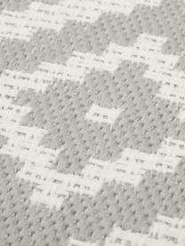 Tapis d'extérieur gris/blanc Miami, 86 % polypropylène, 14 % polyester, Blanc crème, gris, larg. 80 x long. 150 cm (taille XS)