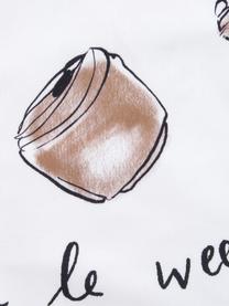 Designer Kissenhülle Croissant von Kera Till, 100% Baumwolle, Weiß, Braun, B 40 x L 40 cm