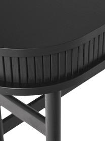Konzolový stolek s žebrováním Front, Černá, Š 100 cm, V 80 cm