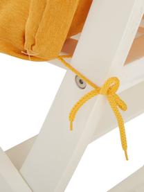Einfarbige Hochlehner-Stuhlauflage Panama in Gelb, Bezug: 50% Baumwolle, 50% Polyes, Gelb, B 42 x L 120 cm