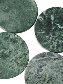 Set de posavasos de mármol Callum, 4 uds., Mármol, Mármol verde, Ø 10 x Al 1 cm