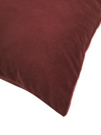 Federa arredo in velluto/lino rosso Adelaide, Rosso, Larg. 45 x Lung. 45 cm