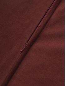 Kussenhoes Adelaide van fluweel/linnen in rood, Rood, B 45 x L 45 cm