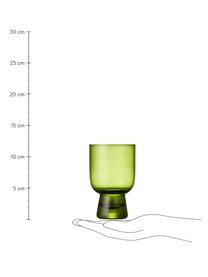 Kleine waterglazen Tumbli, set van 6, Glas, Meerkleurig, Ø 8 x H 12 cm, 300 ml