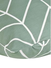 Poszewka na poduszkę z bawełny Mirja, 2 szt., Zielony, kremowobiały, S 40 x D 80 cm