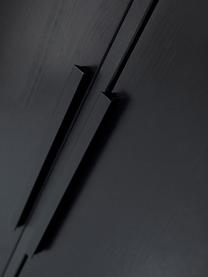 Armadio a 2 ante Adam, Ripiani: truciolato laminato, Piedini: metallo rivestito, Legno di pino, nero verniciato, Larg. 100 x Alt. 200 cm