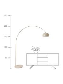 Große Bogenlampe Bowie, Beige, Ø 32 x H 202 cm