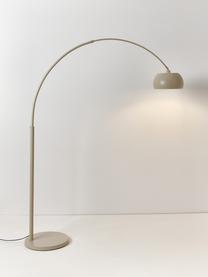 Grote booglamp Bowie, Lamp: gepoedercoat metaal, Beige, Ø 32 x H 202 cm