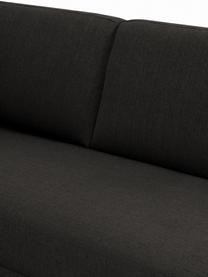 Sofa z  metalowymi nogami Fluente (3-osobowa), Tapicerka: 100% poliester Dzięki tka, Nogi: metal malowany proszkowo, Ciemny szary, S 196 x G 85 cm