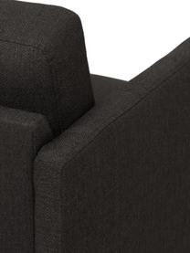 Canapé 3 places avec pieds en métal Fluente, Tissu gris foncé, larg. 196 x prof. 85 cm