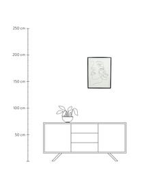 Zarámovaný tisk na plátně Aventurine, Bílá, černá, Š 45 cm, V 60 cm