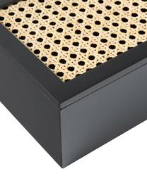 Úložný box s vídeňskou pleteninou Carina, Černá, Š 23 cm, V 10 cm
