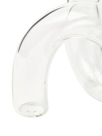 Handgefertigte Vase Zaida, Glas, Transparent, B 11 x H 12 cm