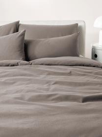 Flanell-Bettdeckenbezug Biba aus Baumwolle in Taupe, Webart: Flanell Flanell ist ein k, Taupe, B 200 x L 200 cm