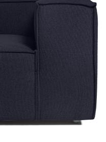 Chaise longue hoekmodule Lennon in blauw, Bekleding: 100% polyester De slijtva, Frame: massief hout, multiplex, Poten: kunststof, Geweven stof blauw, B 119 x D 180 cm, hoekdeel links