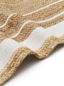 Ręcznie tkany dywan z juty Clover, 100% juta, Beżowy, biały, S 160 x D 230 cm (Rozmiar M)