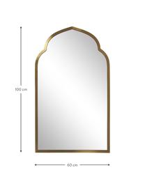 Espejo de pared de metal Laviena, Espejo: cristal, Dorado, An 60 x Al 100 cm