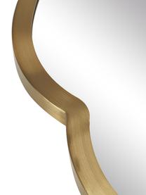 Gebogen wandspiegel Laviena met messingkleurig metalen frame, Lijst: metaal, Goudkleurig, B 60 cm x H 100 cm