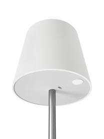 Lampe de table à intensité variable avec port USB Fausta, Couleur argentée, blanc, Ø 13 x haut. 37 cm