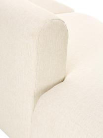 Modulaire chaise longue Sofia in beige, Bekleding: 100% polypropyleen De sli, Frame: massief grenenhout, spaan, Poten: kunststof, Geweven stof beige, B 340 x D 95 cm, rugleuning rechts