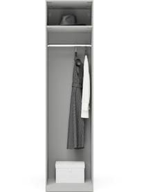 Modulaire draaideurkast Charlotte in grijs, 50 cm breed, verschillende varianten, Hout, grijs, Basis interieur, hoogte 200 cm