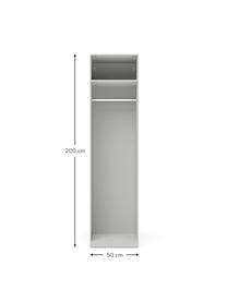 Armario modular Charlotte, 1 puerta (50 cm), diferentes variantes, Estructura: aglomerado con certificad, Gris, Interior Basic (An 50 x Al 200 cm)