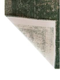 Tappeto vintage in ciniglia verde scuro/beige Medaillon, Verde scuro, Larg. 140 x Lung. 200 cm (taglia S)