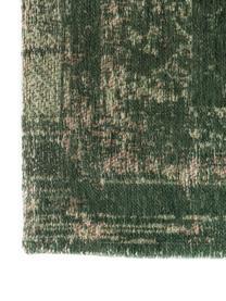 Alfombra de chenilla Medaillon, estilo vintage, Verde oscuro, beige, An 80 x L 150 cm (Tamaño XS)