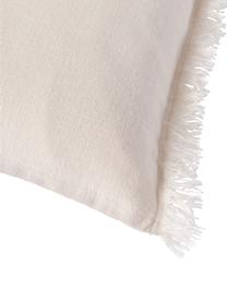 Federa arredo in lino con frange Luana, 100% lino

Il lino per sua natura ha un aspetto sgualcito e risulta ruvido al tatto 
L'alta resistenza allo strappo rende il lino resistente all'abrasione e all'usura, Beige chiaro, Larg. 30 x Lung. 50 cm