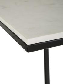 Mesa auxiliar de mármol Celow, Tablero: mármol, Estructura: metal con pintura en polv, Mármol blanco, An 45 x Al 62 cm