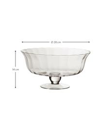 Skleněná mísa na ovoce s podstavou Praline, Sklo, Transparentní, Ø 28 cm, V 14 cm
