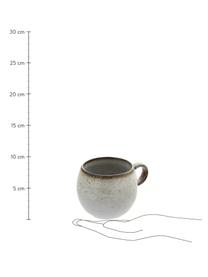 Taza de café artesanal Sandrine, Gres, Tonos grises, Ø 10 x Al 10 cm, 400 ml