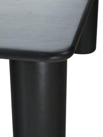 Stolik kawowy z drewna dębowego Didi, Lite drewno dębowe lakierowane, Czarny, S 90 x W 35 cm