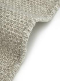 Alfombra artesanal de lana Asko, Parte superior: 90% lana, 10% algodón, Reverso: algodón La alfombra se pu, Gris, An 250 x L 350 cm (Tamaño XL)