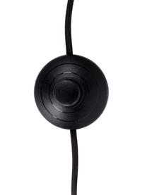 Grote booglamp Metal Bow in zwart, Lampenkap: geborsteld metaal, Frame: geborsteld metaal, Lampvoet: marmer met zwarte metalen, Zwart, B 170 x H 205 cm