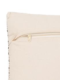 Cuscino boho con motivo a nodo Tissa, Cotone, Color crema, Larg. 45 x Lung. 45 cm